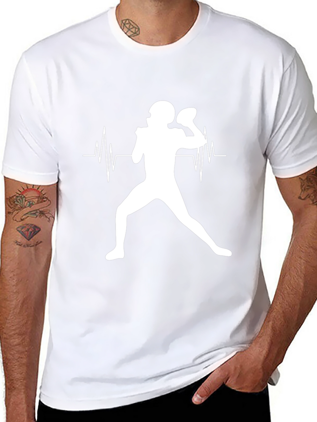 Football Heartbeat T-Shirt: Passion on Display
