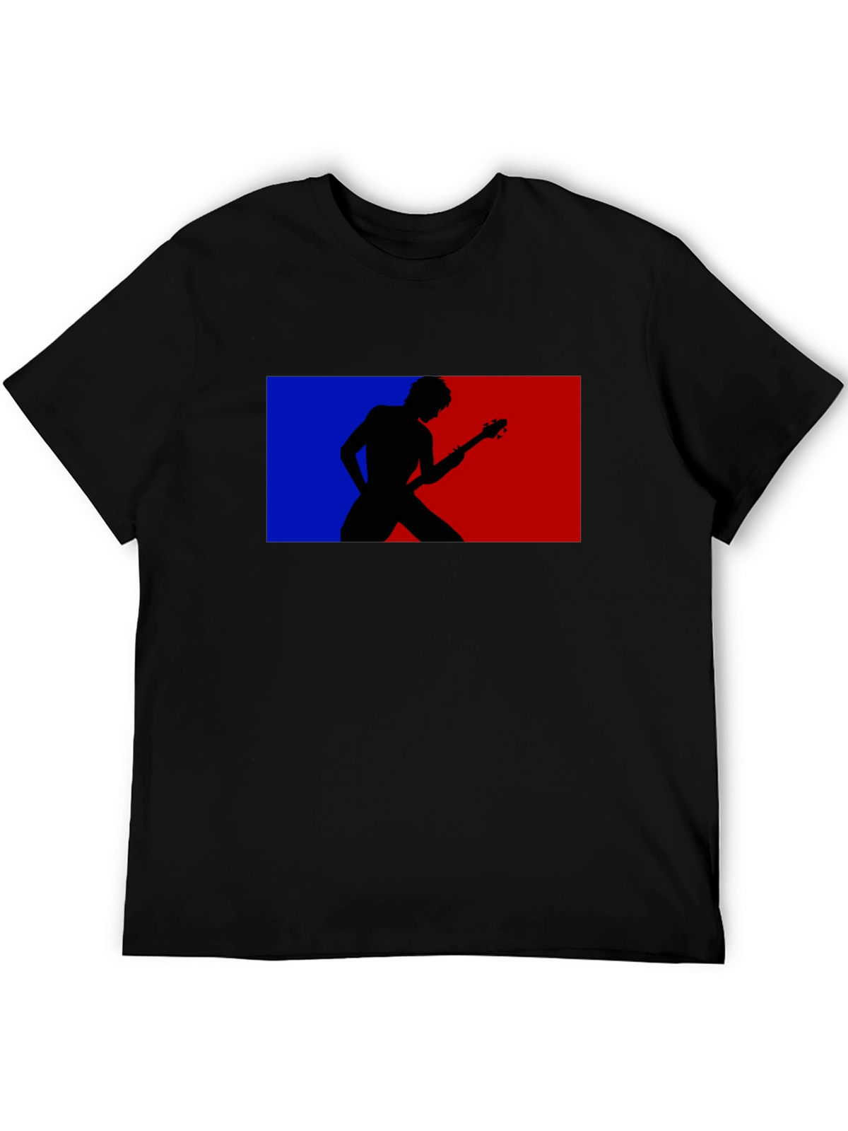 Retro Guitarist Tee - Black Graphic T-Shirt