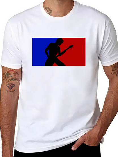 Retro Guitarist Tee - Black Graphic T-Shirt