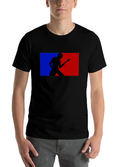 Retro Guitarist Tee - Black Graphic T-Shirt
