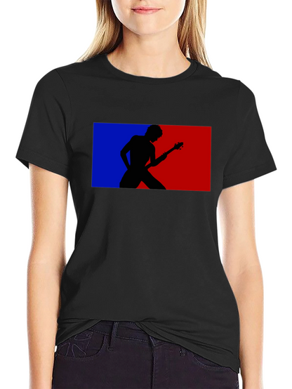 Retro Guitarist Tee - Black Graphic T-Shirt