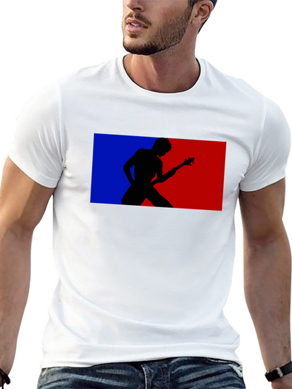 Retro Guitarist Tee - Black Graphic T-Shirt