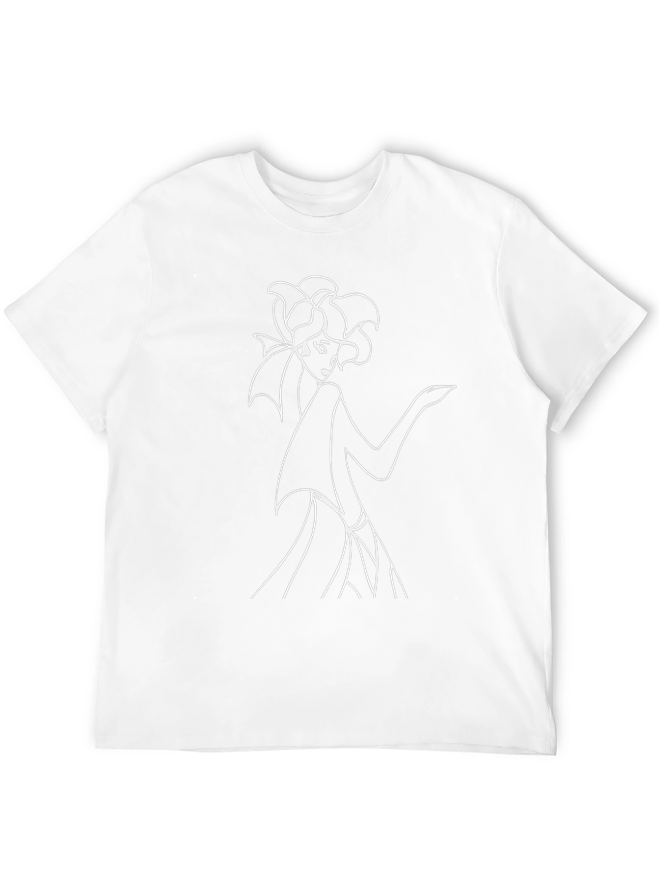 Black T-Shirt with Fashion Illustration
