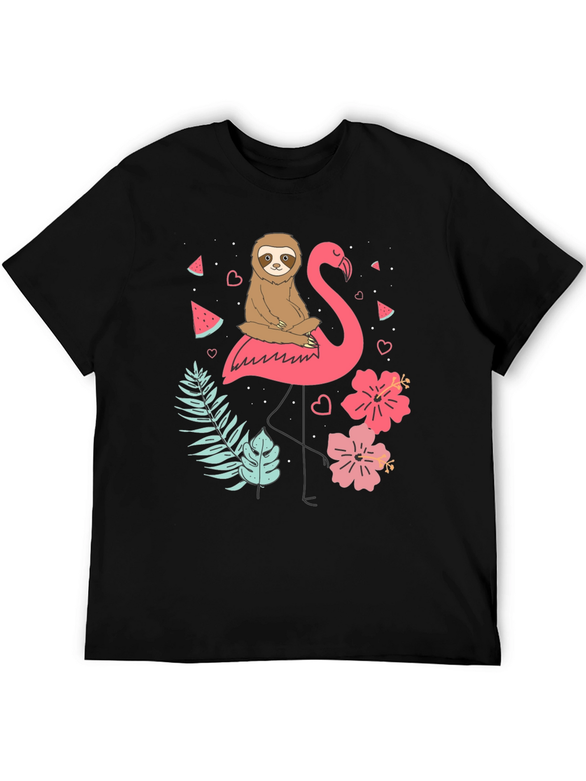 Sloth and Flamingo Graphic Tee