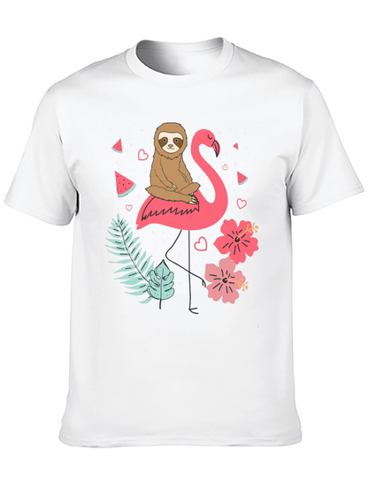 Sloth and Flamingo Graphic Tee