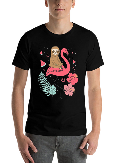 Sloth and Flamingo Graphic Tee