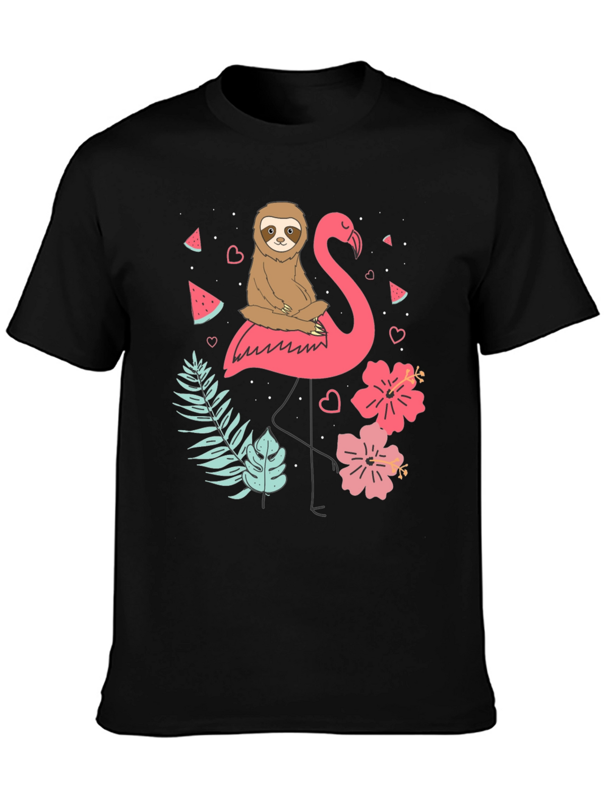 Sloth and Flamingo Graphic Tee