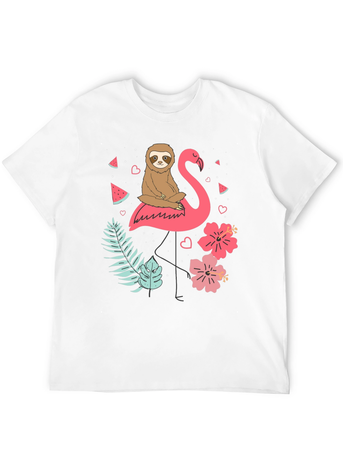 Sloth and Flamingo Graphic Tee