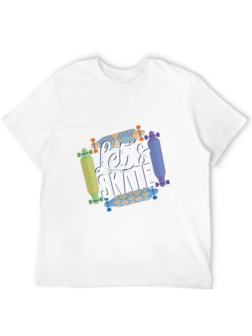 Lets Skate Graphic T-Shirt - Skateboarder Style