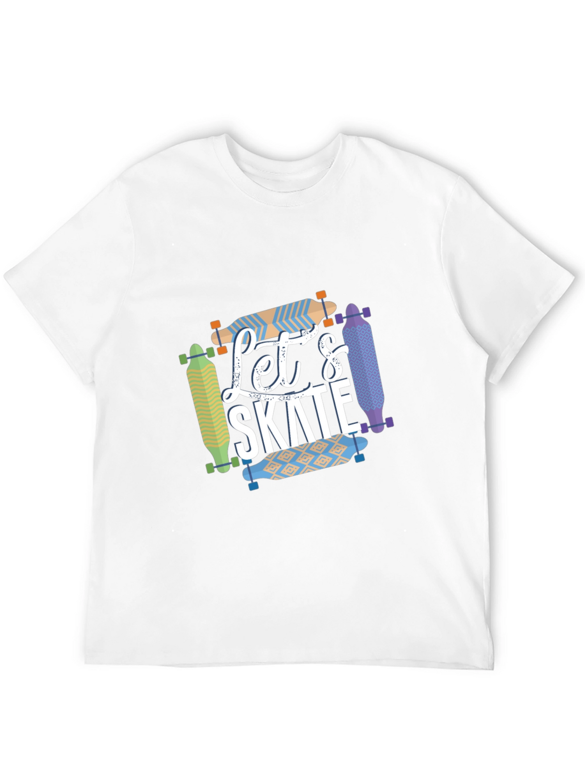 Lets Skate Graphic T-Shirt - Skateboarder Style