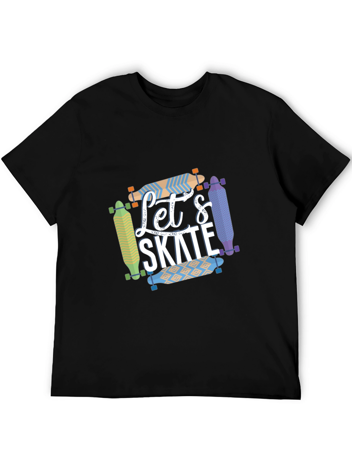 Lets Skate Graphic T-Shirt - Skateboarder Style