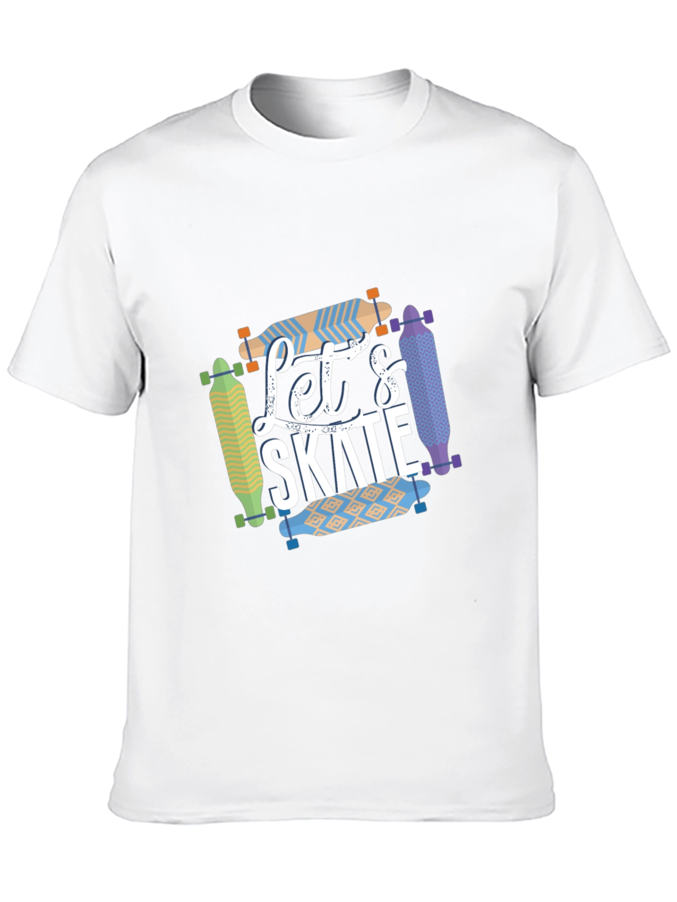 Lets Skate Graphic T-Shirt - Skateboarder Style