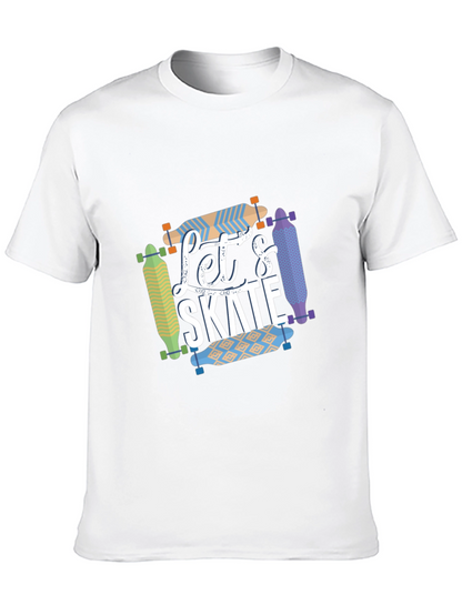 Lets Skate Graphic T-Shirt - Skateboarder Style