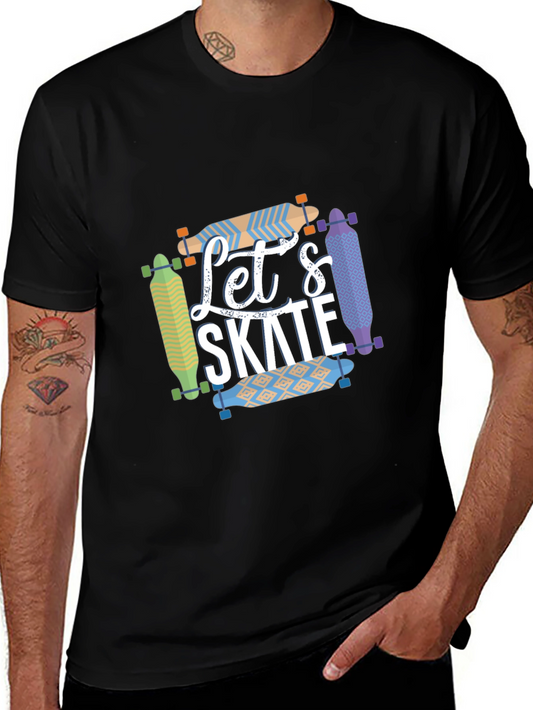 Lets Skate Graphic T-Shirt - Skateboarder Style