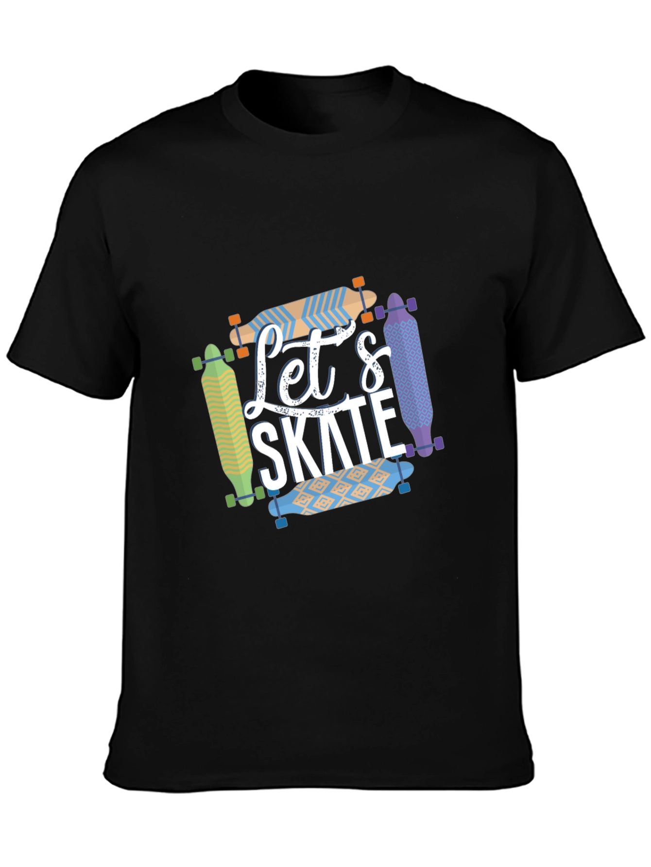 Lets Skate Graphic T-Shirt - Skateboarder Style