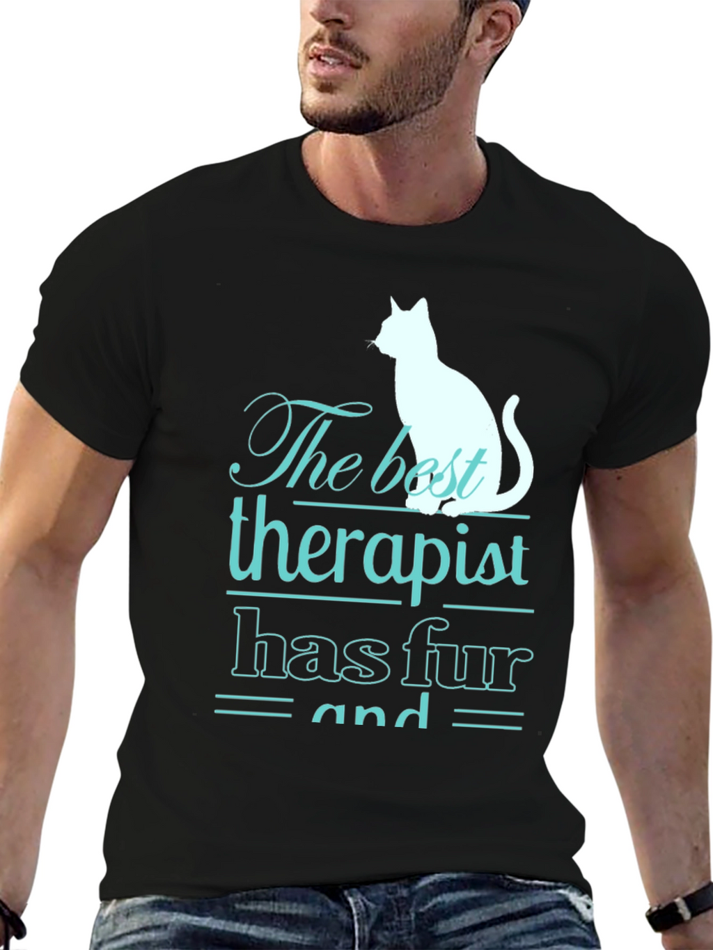 Cat Therapist T-Shirt - Funny Pet Lover Tee