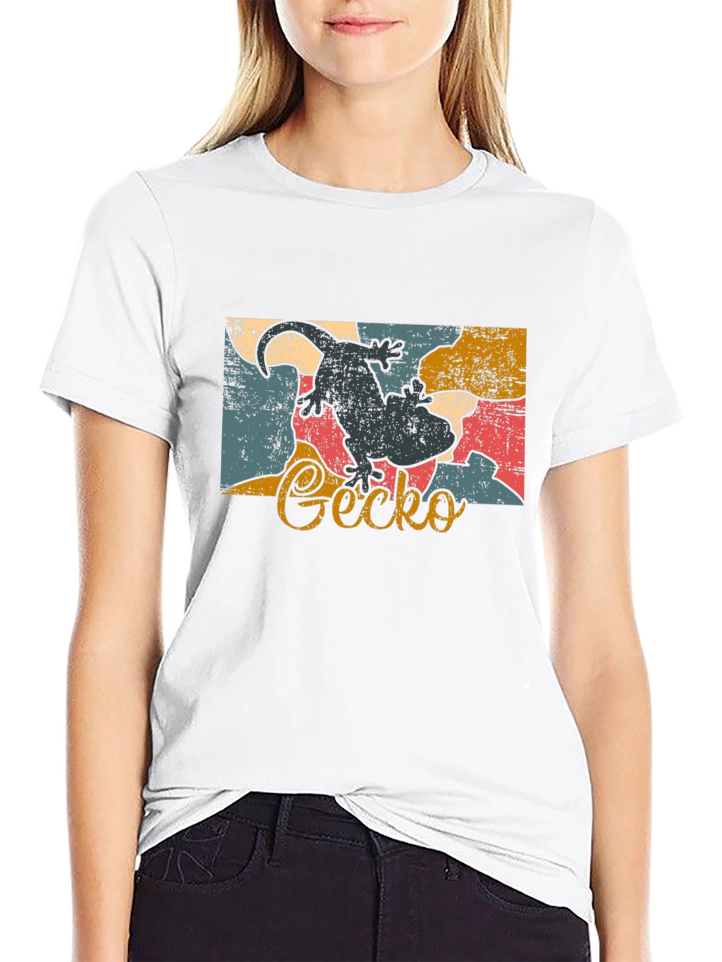 Retro Gecko Graphic Tee - Cool Lizard Lover Shirt