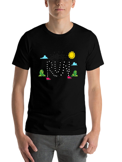 Lets Run Graphic T-Shirt - Black