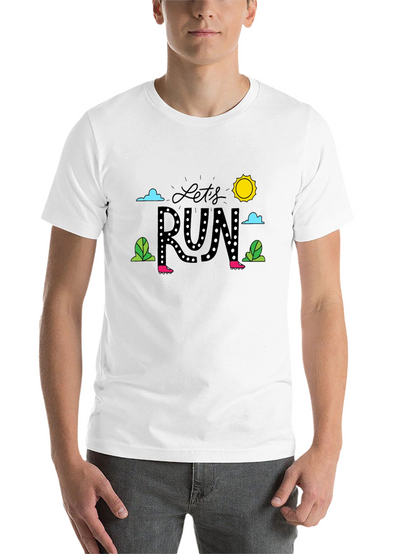 Lets Run Graphic T-Shirt - Black