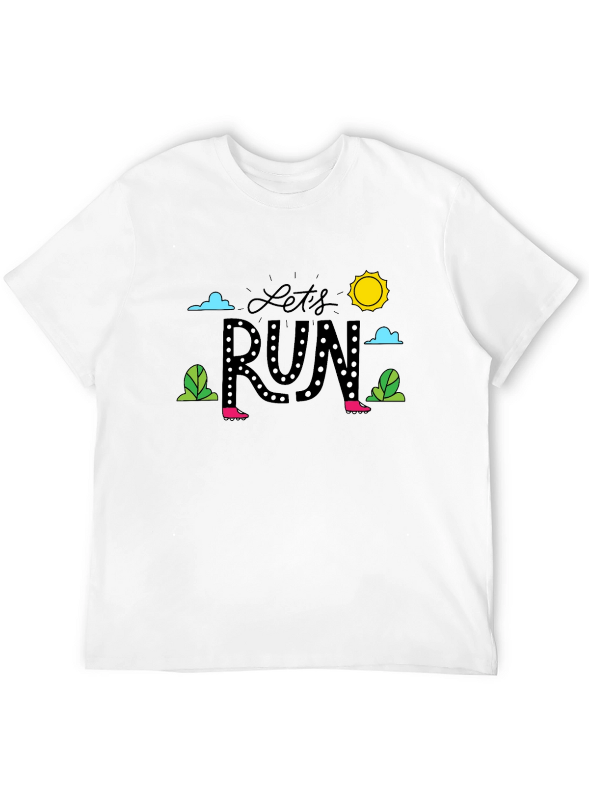 Lets Run Graphic T-Shirt - Black