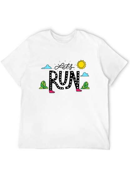 Lets Run Graphic T-Shirt - Black