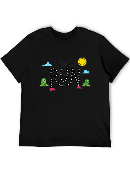 Lets Run Graphic T-Shirt - Black