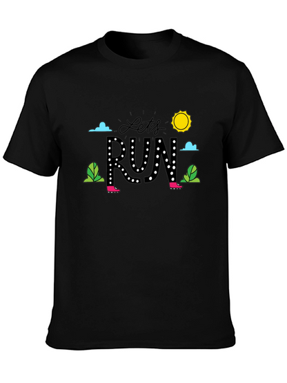 Lets Run Graphic T-Shirt - Black