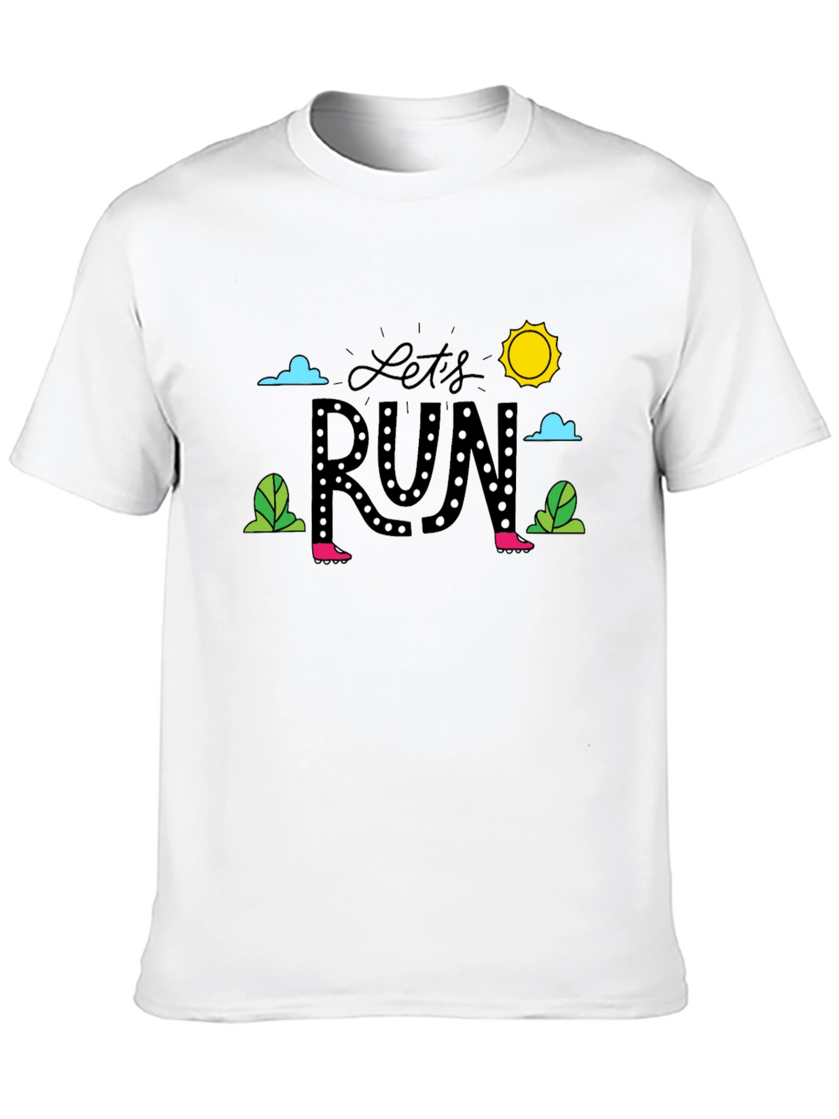 Lets Run Graphic T-Shirt - Black