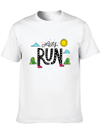 Lets Run Graphic T-Shirt - Black