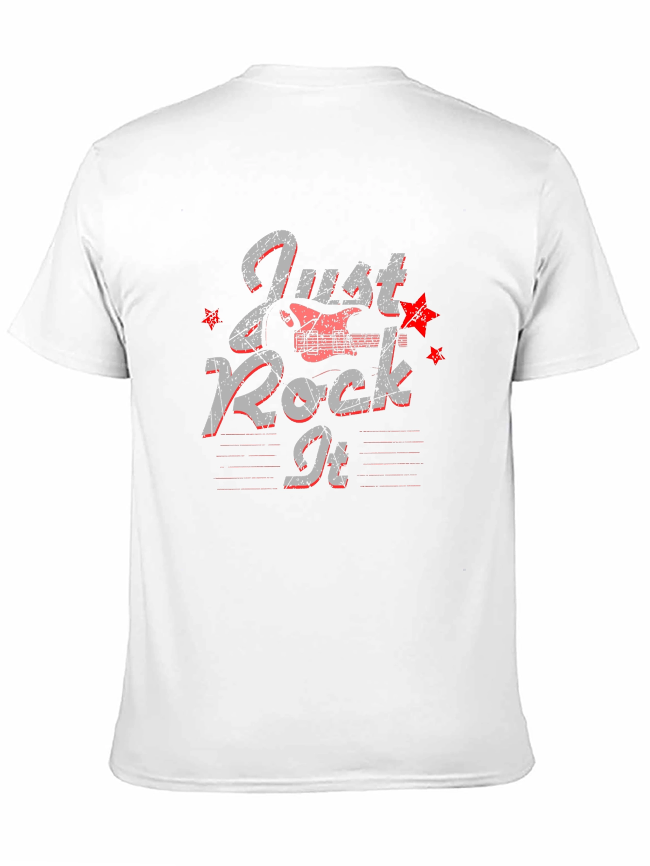 Just Rock It Graphic Print Black T-Shirt