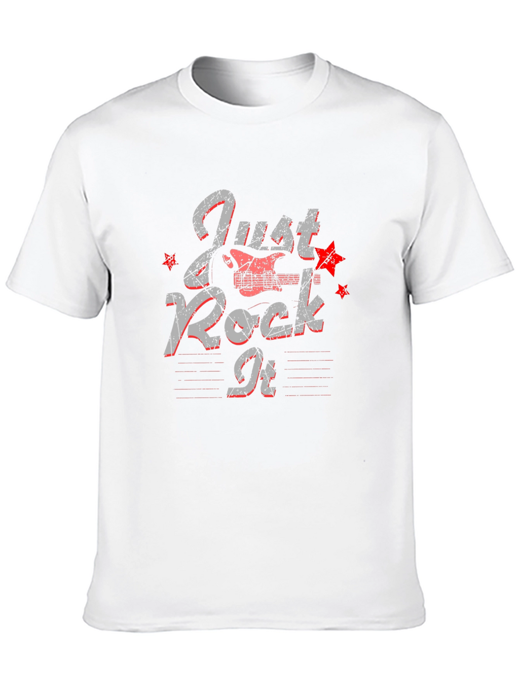 Just Rock It Graphic Print Black T-Shirt