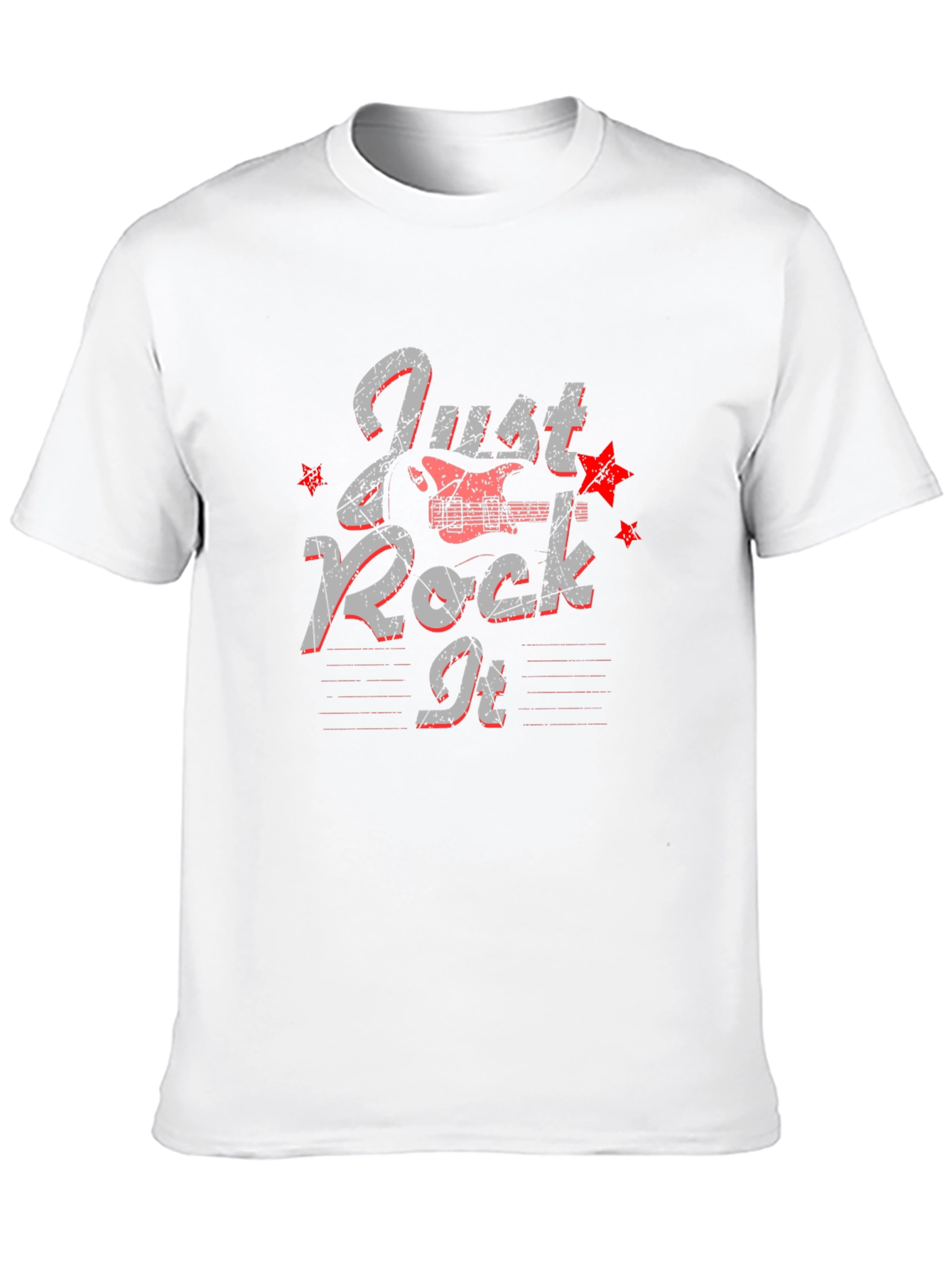 Just Rock It Graphic Print Black T-Shirt
