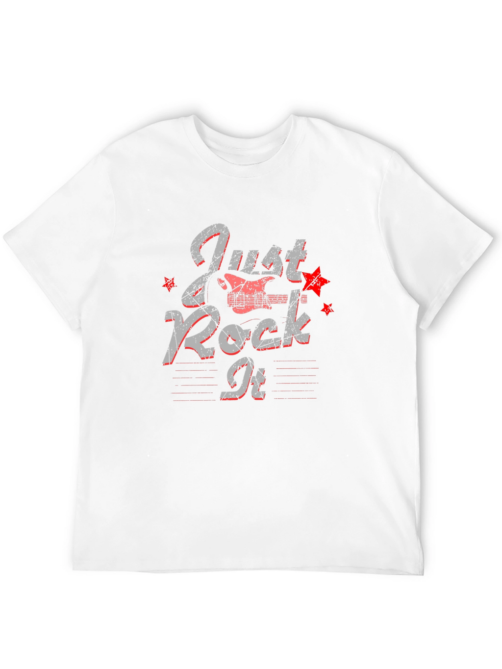 Just Rock It Graphic Print Black T-Shirt