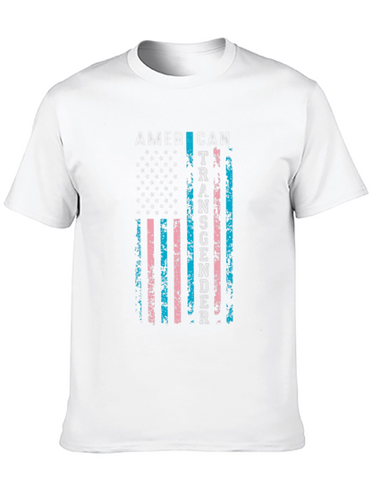 American Transgender Flag Black T-Shirt