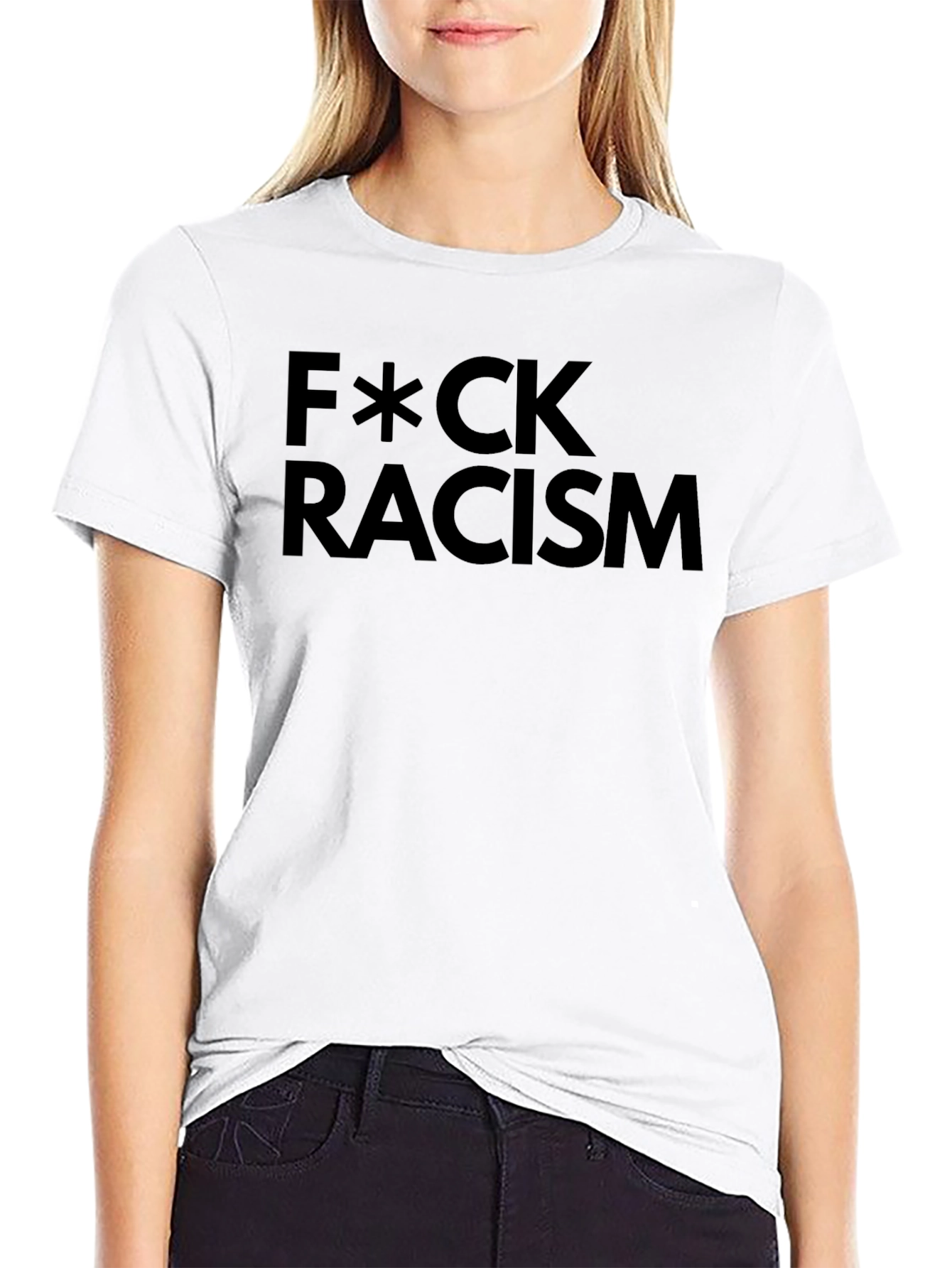 F*CK Racism Black Graphic T-Shirt