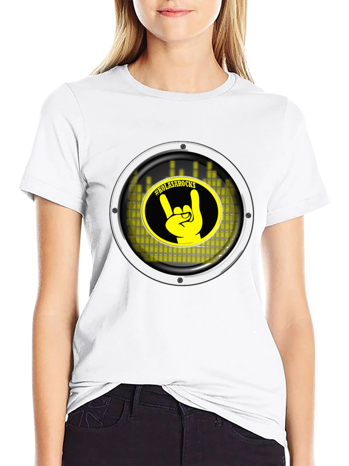 KOLASAROCKS Graphic Tee - Black Crew Neck