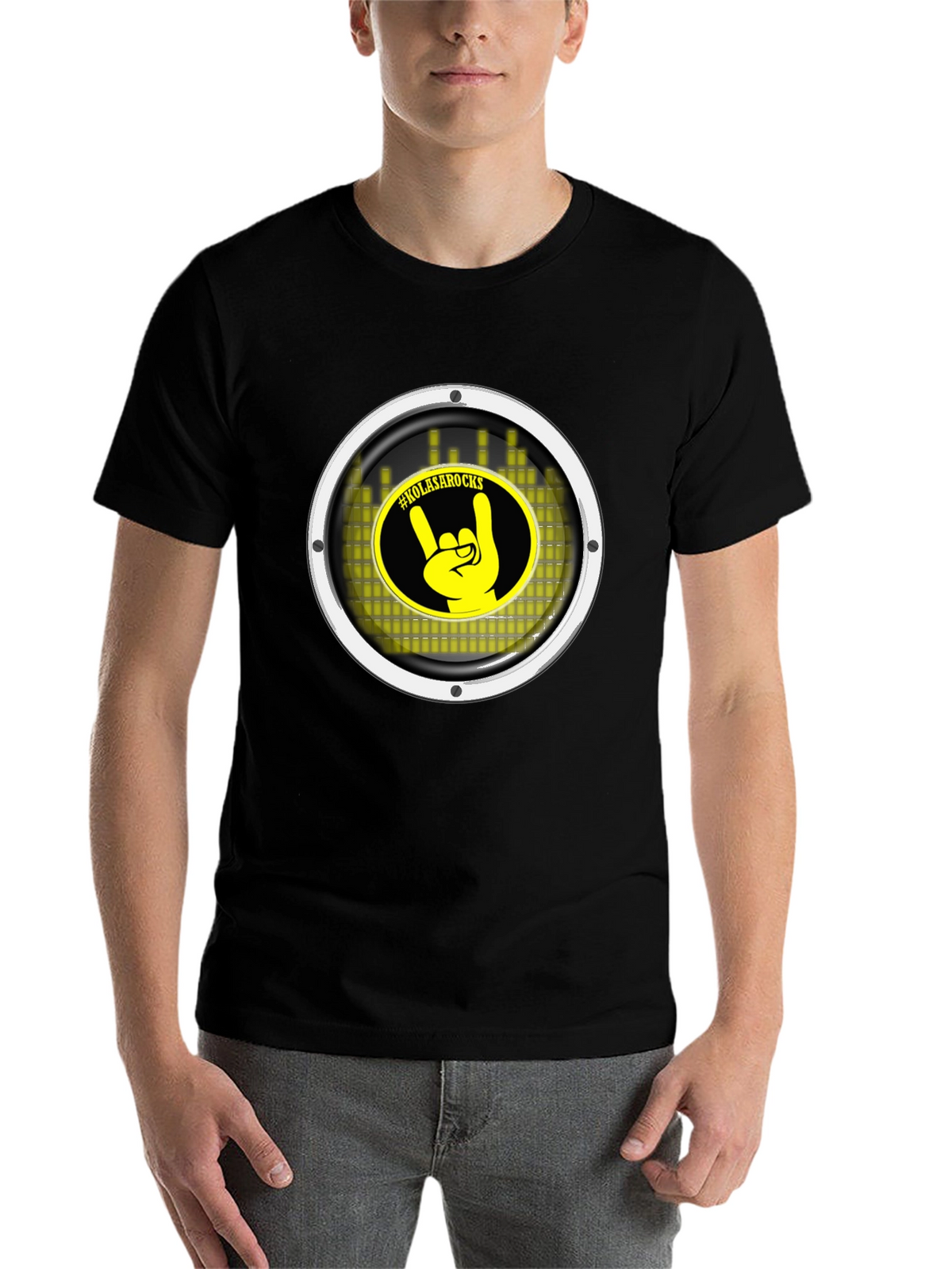 KOLASAROCKS Graphic Tee - Black Crew Neck