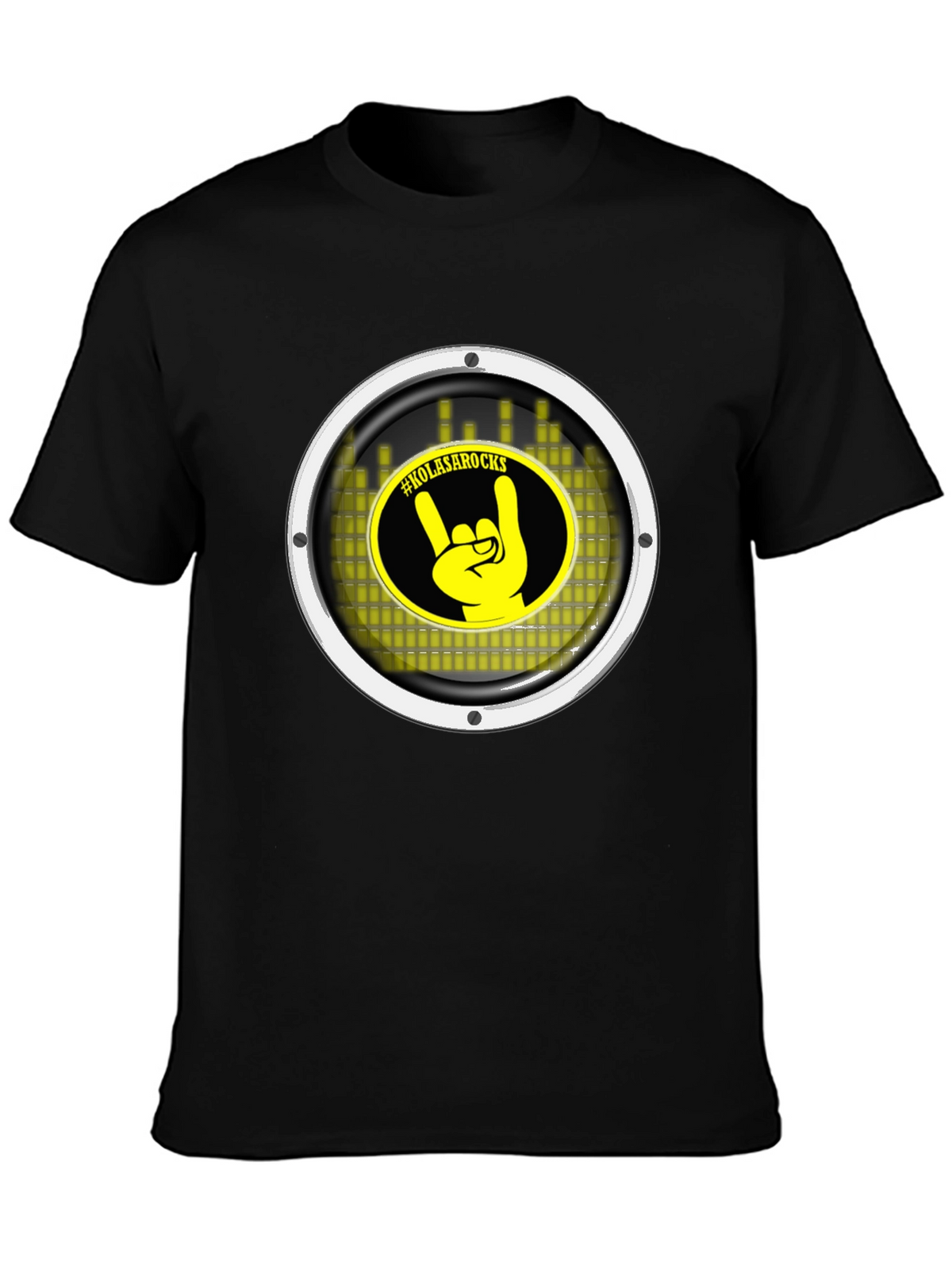 KOLASAROCKS Graphic Tee - Black Crew Neck