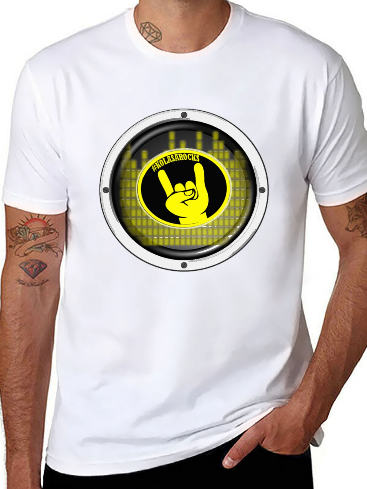KOLASAROCKS Graphic Tee - Black Crew Neck
