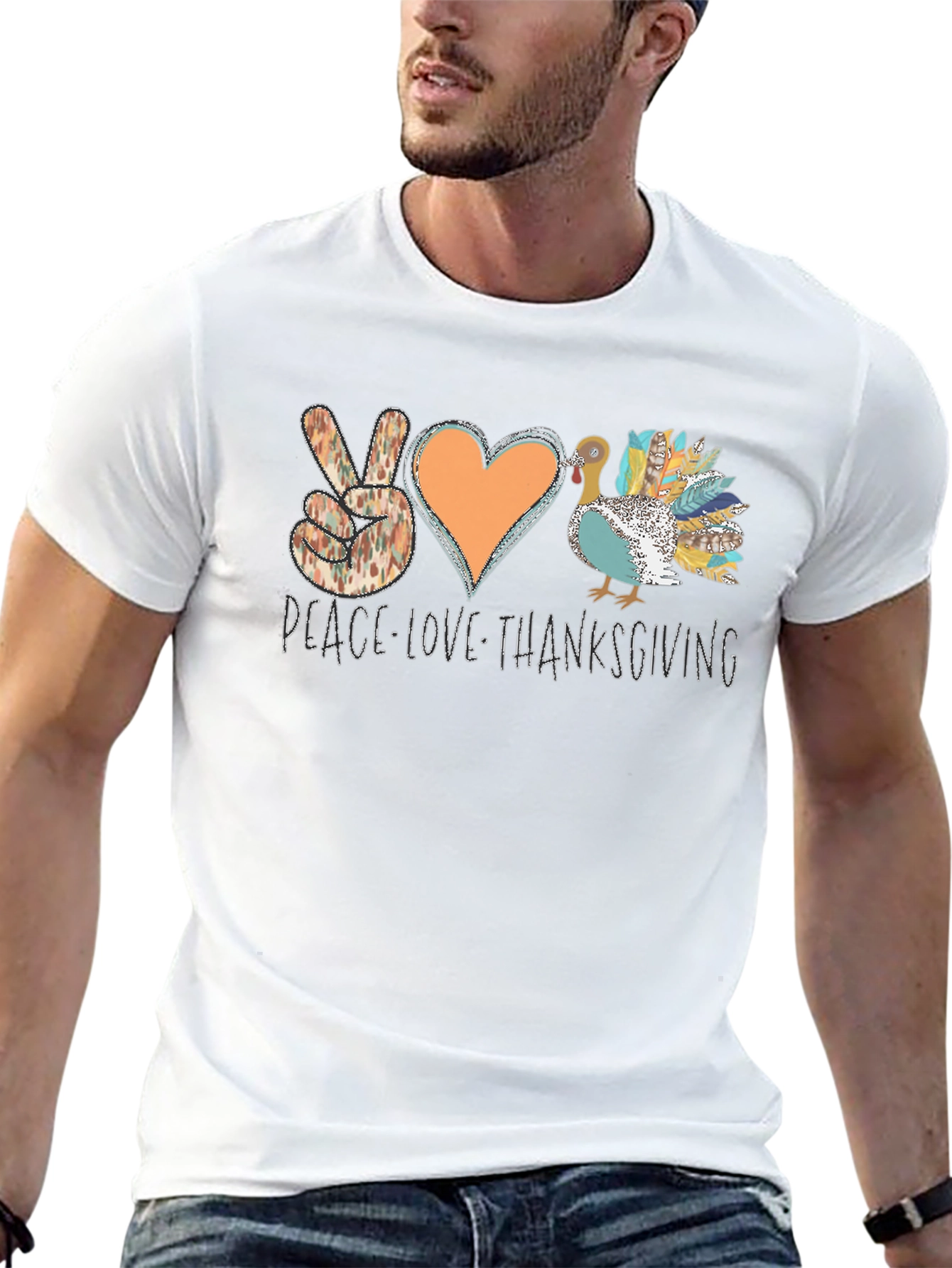 Peace Love Thanksgiving Graphic Tee