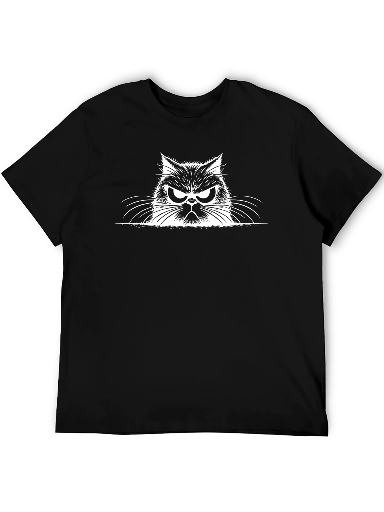 Grumpy Cat Graphic Tee - Mens Black T-Shirt