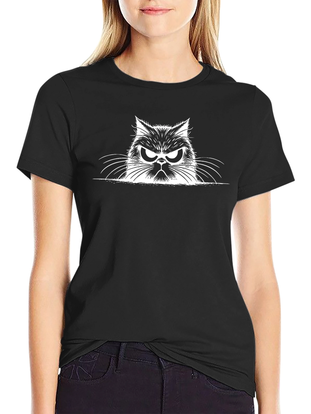 Grumpy Cat Graphic Tee - Mens Black T-Shirt
