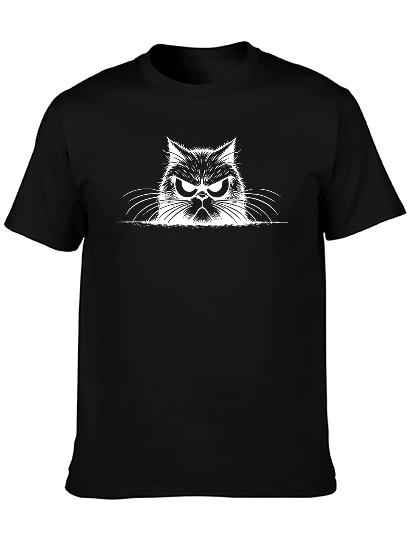 Grumpy Cat Graphic Tee - Mens Black T-Shirt