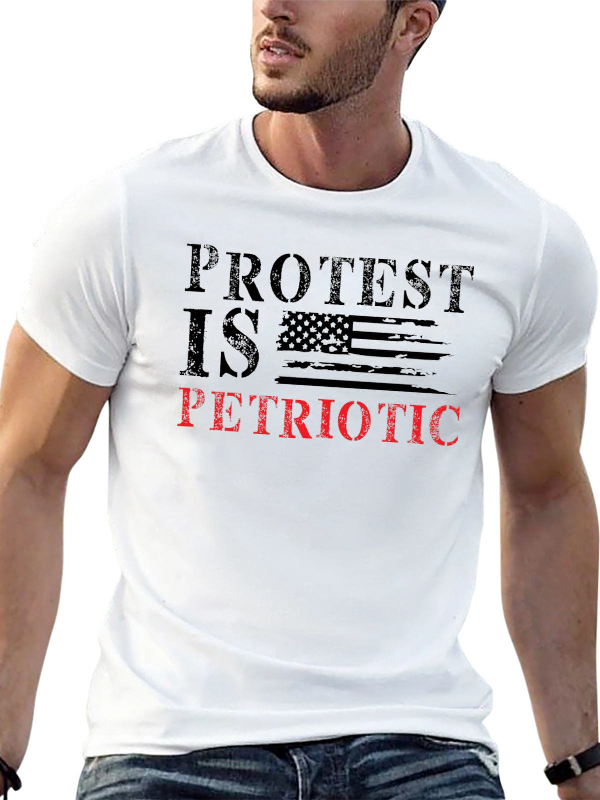 Patriotic Protest T-Shirt - Black