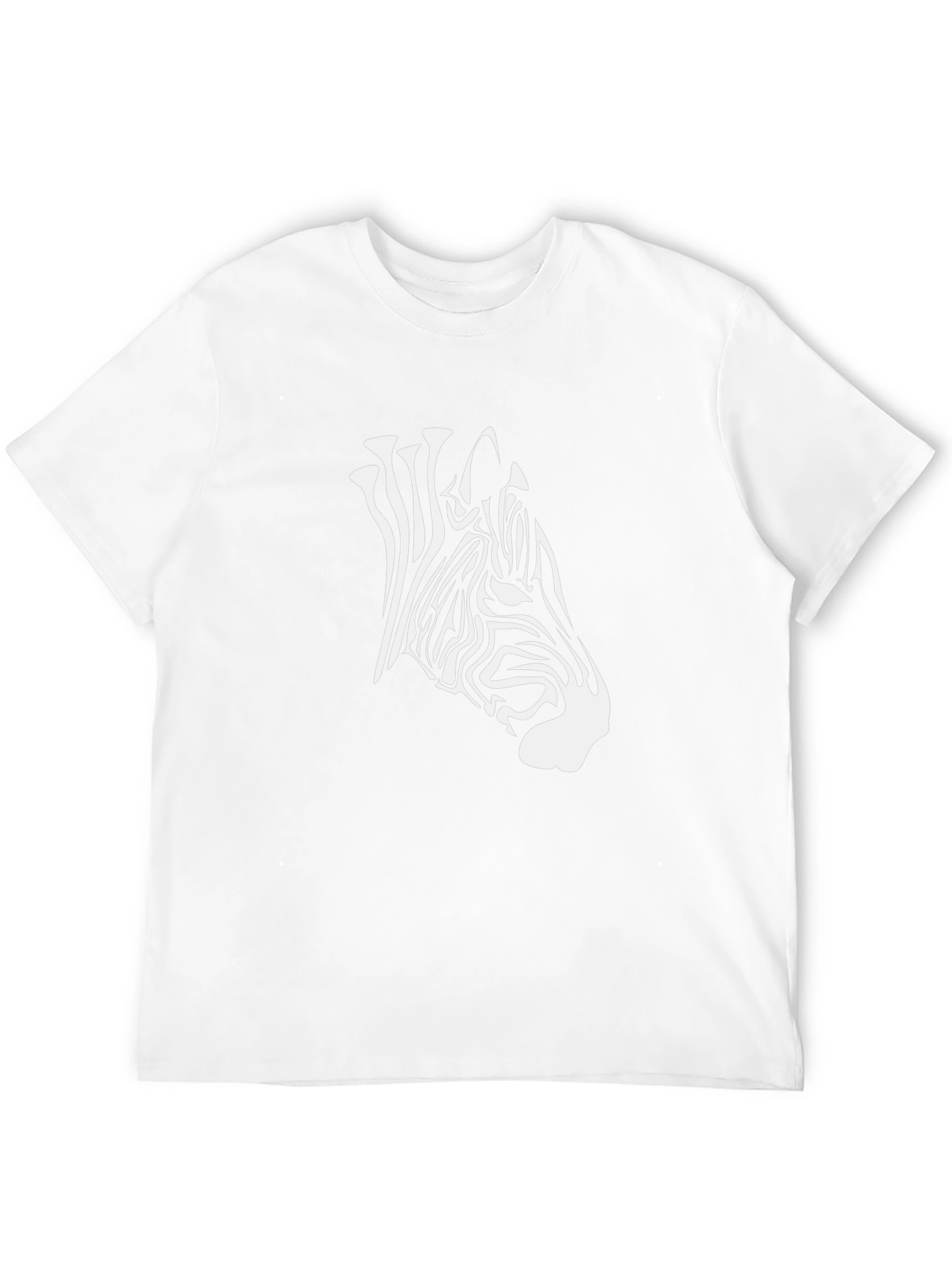Zebra Head Graphic Print Black T-Shirt