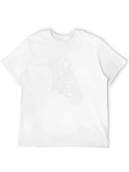Zebra Head Graphic Print Black T-Shirt