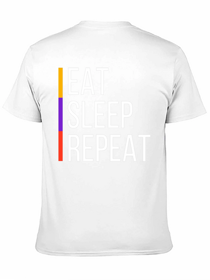 Eat Sleep Repeat Graphic Tee - Black