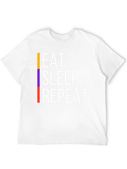 Eat Sleep Repeat Graphic Tee - Black