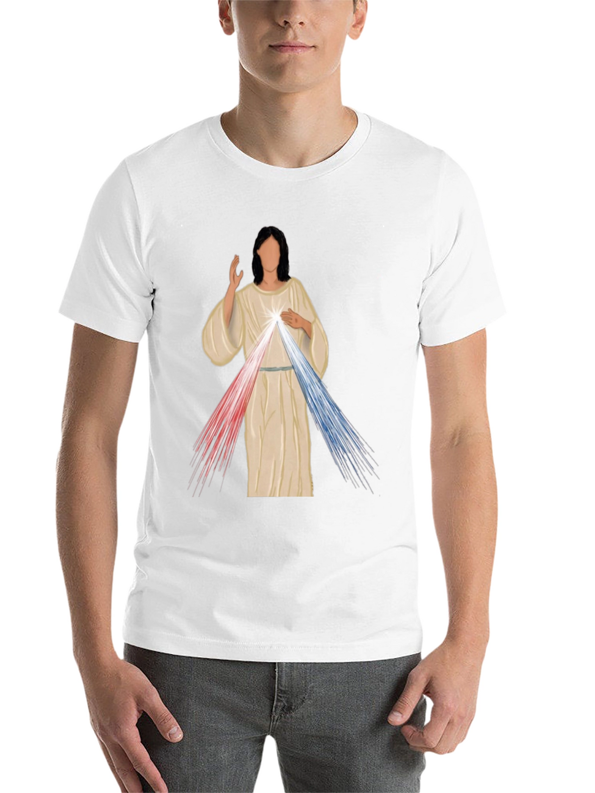 Divine Mercy Graphic Tee - Artistic Religious T-Shirt