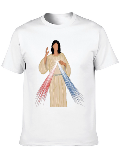Divine Mercy Graphic Tee - Artistic Religious T-Shirt